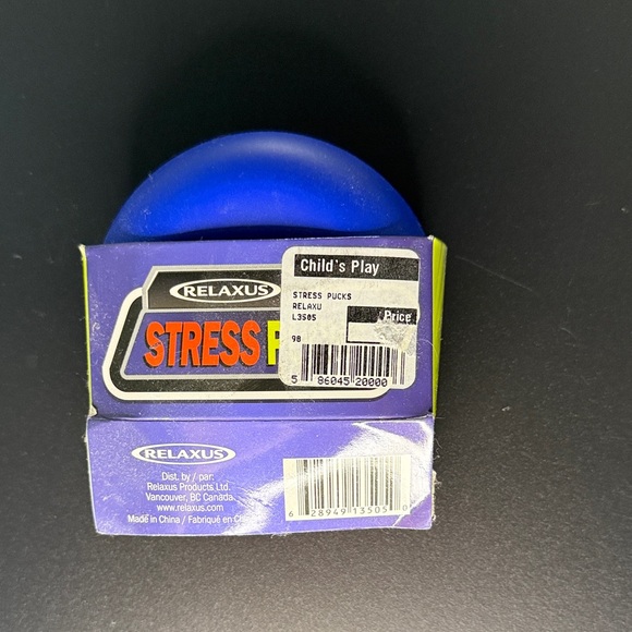 FREE w/purchase Relaxus Stress Puck NWT new in package PT stress relief Blue - Picture 8 of 8